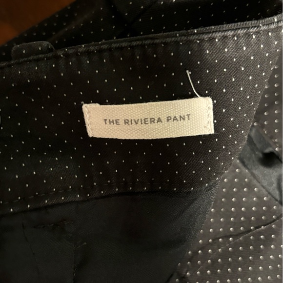 Loft black polka dotted slim ankle pant size 6 - Picture 4 of 8